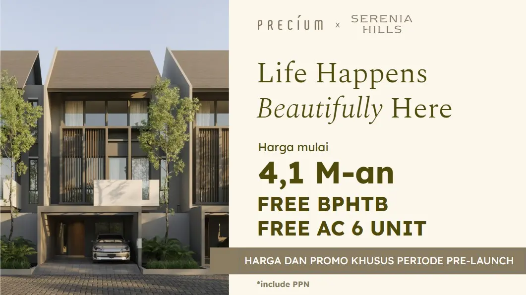 Promo pre-launch Cluster Astera Serenia Hills: harga mulai 4,1 M-an, free BPHTB, free AC 6 unit